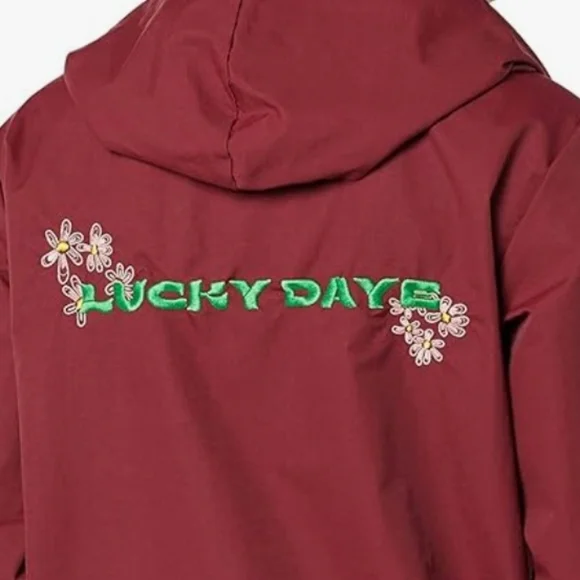 Lucky Daye Exclusive Coaches Jacket in Maroon Size XL